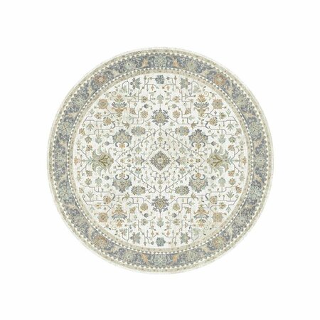 MAYBERRY RUG 7 ft. 10 in. Windsor Manchester Round Rug, Ivory WD4022 8RD